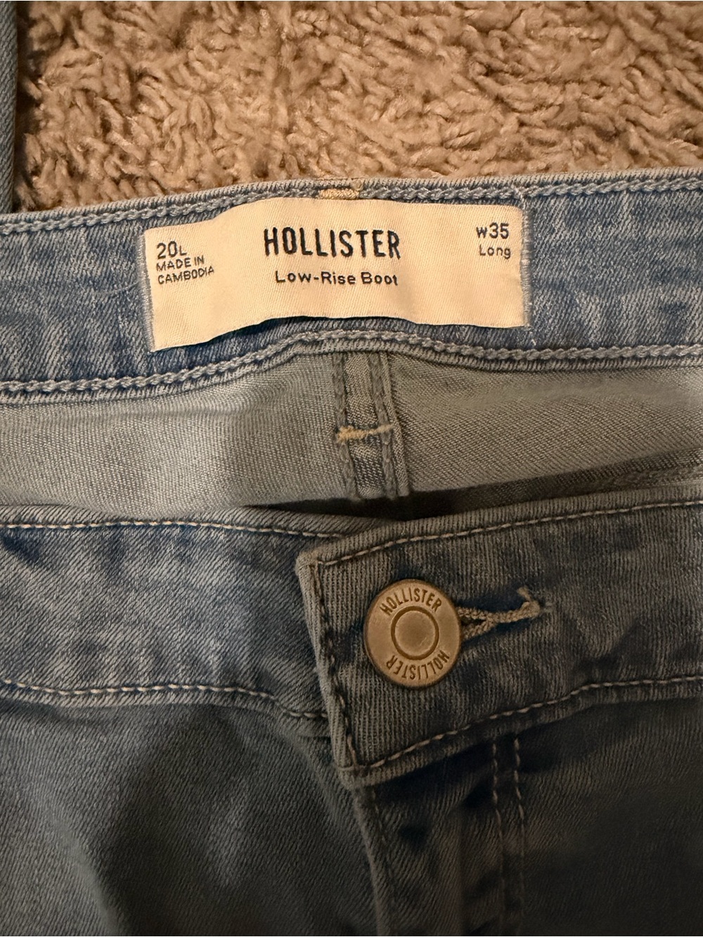 Hollister Light Blue Low-Rise Boot Jeans